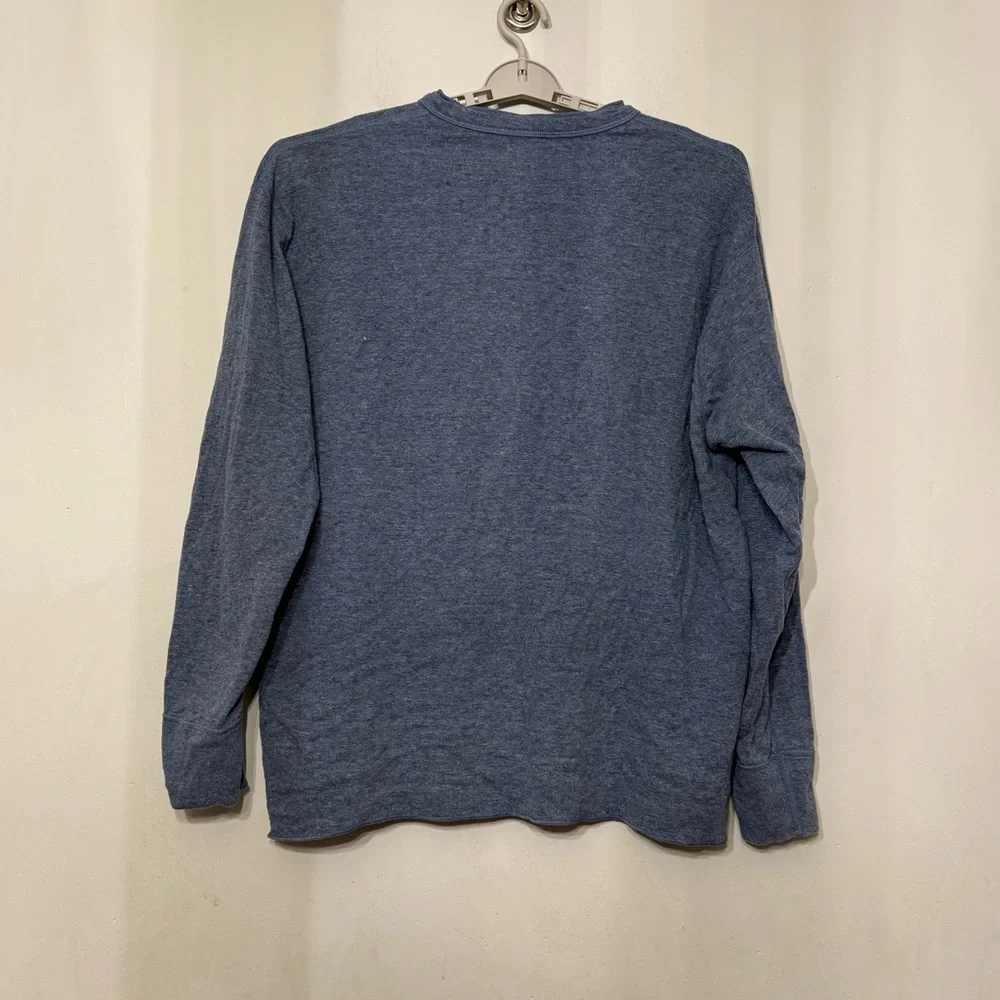 L.L. Bean Men's Two-Layer River Driver's Shirt Wool Blend Henley Base Blue XXL‎